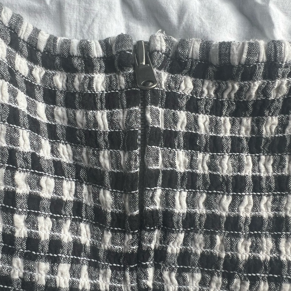 Abercrombie & Fitch Black and White Gingham Mini Dress - Picture 7 of 8